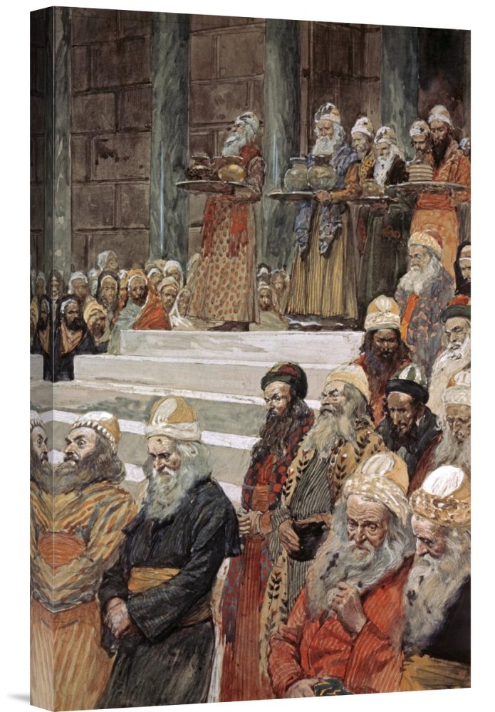 Budget James Tissot Treasurers and The Keepers of The Vases Gallery Wrap Canvas Art Print - Premium Giclee Reproduction Wall Decor for Living Room, Bedroom & Office