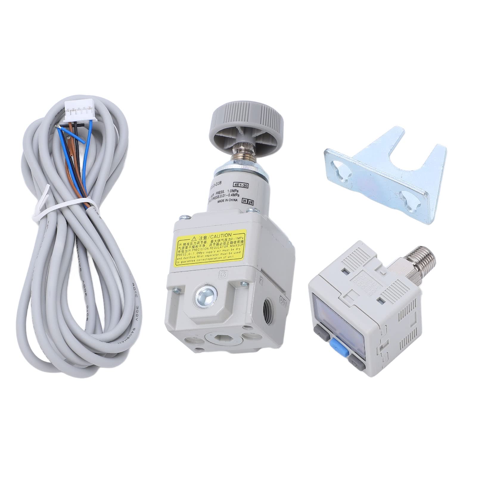 High Precision Aluminum Alloy Air Pressure Regulator Valve with Gauge - Pneumatic Reducing Valve for Compressed Air Systems - Ideal for Industrial Machinery, HVAC, and Automotive Applications