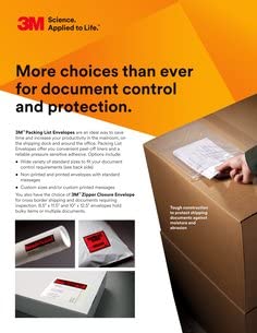 3M PLE-T2 Clear Packing List Envelopes - 1000 Pack for Shipping, Mailing & Document Organization | Waterproof & Tear-Resistant for Logistics, Warehousing & Office Use