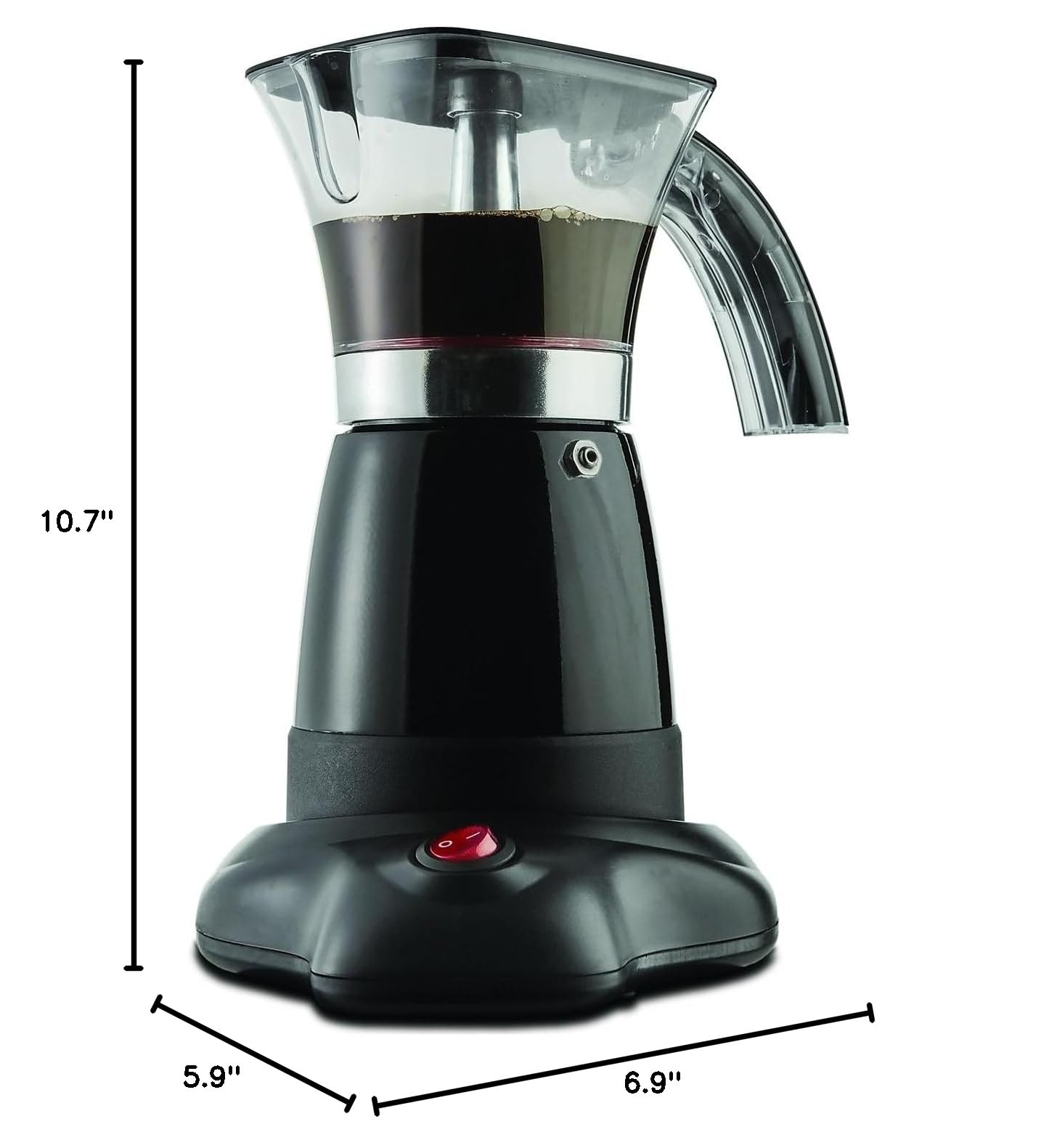 Brentwood 6-Cup Electric Moka Pot Espresso Maker - Fast Brewing Stovetop Coffee Machine for Home & Office, Black | Perfect for Italian Coffee Lovers & Espresso Enthusiasts