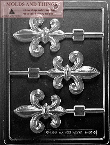 Premium Fleur-de-Lis Chocolate Candy Mold for Lollipops & Baking - Perfect for French-Themed Parties, Wedding Favors, and DIY Candy Making