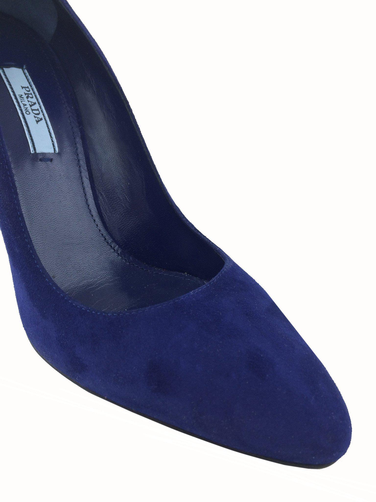 Prada Suede Point Toe Pumps Women's Size 9 (IT39) - Luxury High Heels for Office, Party & Special Occasions