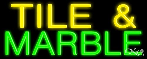 Custom Tile & Marble Glass Neon Sign #10136 - Handcrafted in USA - Perfect for Home Bar, Man Cave & Retail Store Decor