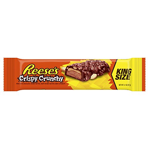 REESE'S King Size Peanut Butter Candy Bars - Crispy Crunchy Chocolate Bars (18 Count Pack) - Perfect for Halloween Treats, Party Favors & Office Snacks