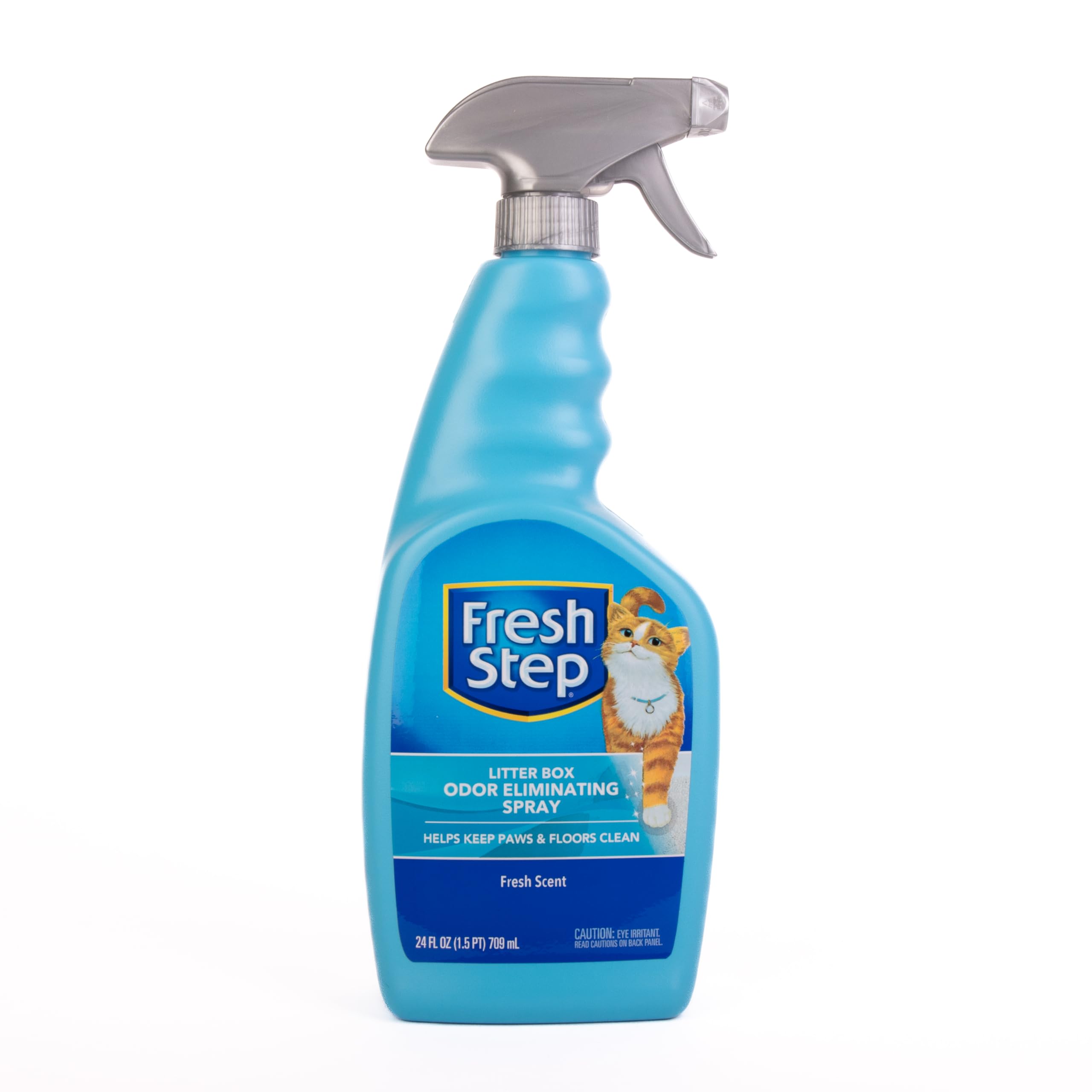 Fresh Step Cat Litter Box Odor Eliminating Spray - Long Lasting Cat Deodorizer for Litter Box & Pet Areas | Odor Neutralizing Spray for All Types of Cat Litter | 24oz | Perfect for Multi-Cat Homes & Small Spaces