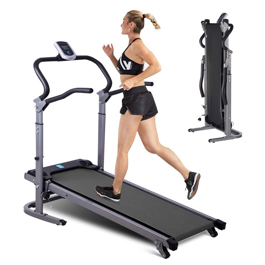 CCHH Heavy Duty 300+ lbs Capacity Multifunctional Mechanical Treadmill for Home - Extra Long & Wide Walking Machine with LED Display & Dual Armrest Options | Perfect for Home Gym, Office Workouts & Indoor Cardio Training