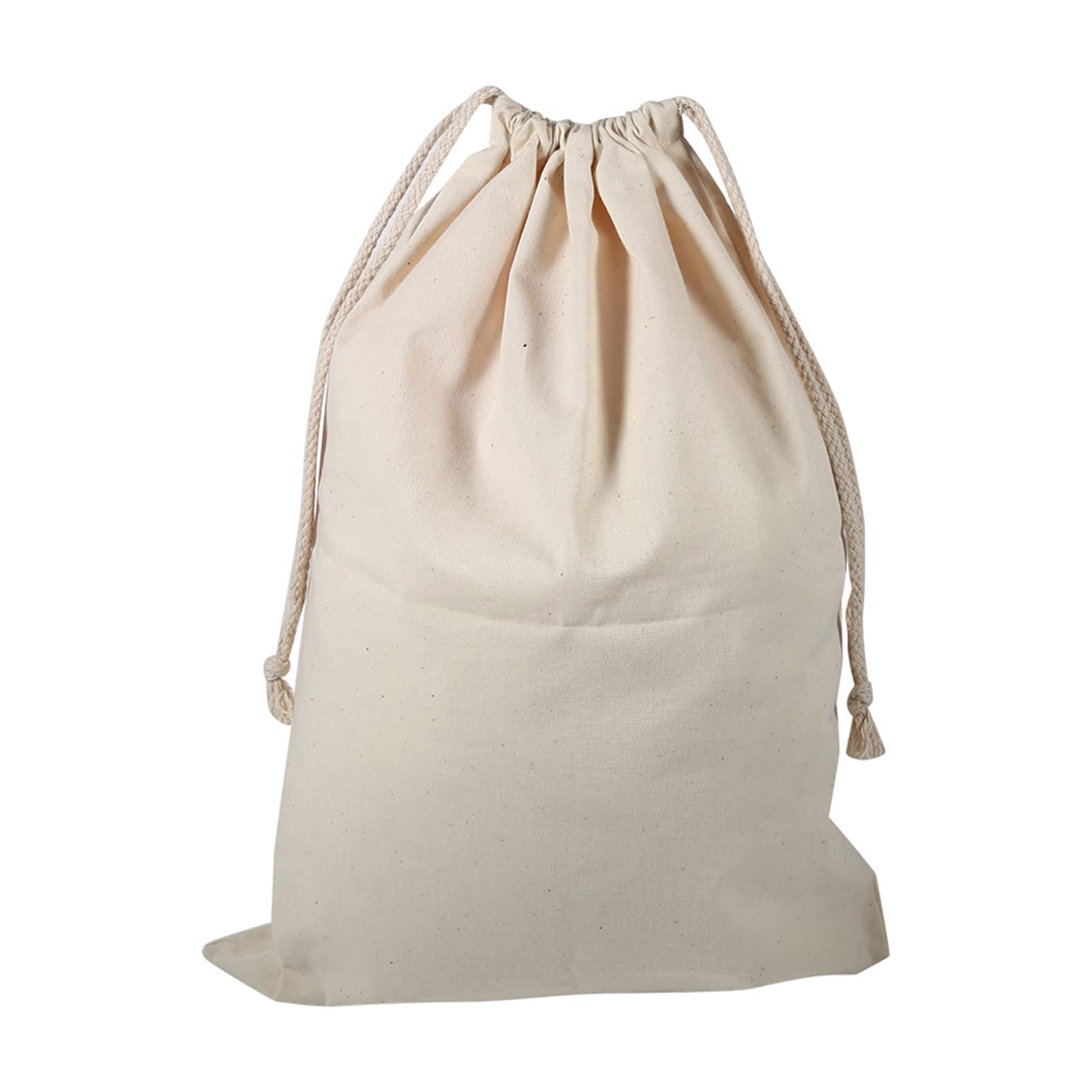 Premium Cotton Drawstring Storage Bags - 30x40cm Laundry Sack, Travel Organizer, Beach & Produce Bag - Reusable Eco-Friendly Cloth Pouches for Home, Travel, Camping & Grocery Shopping