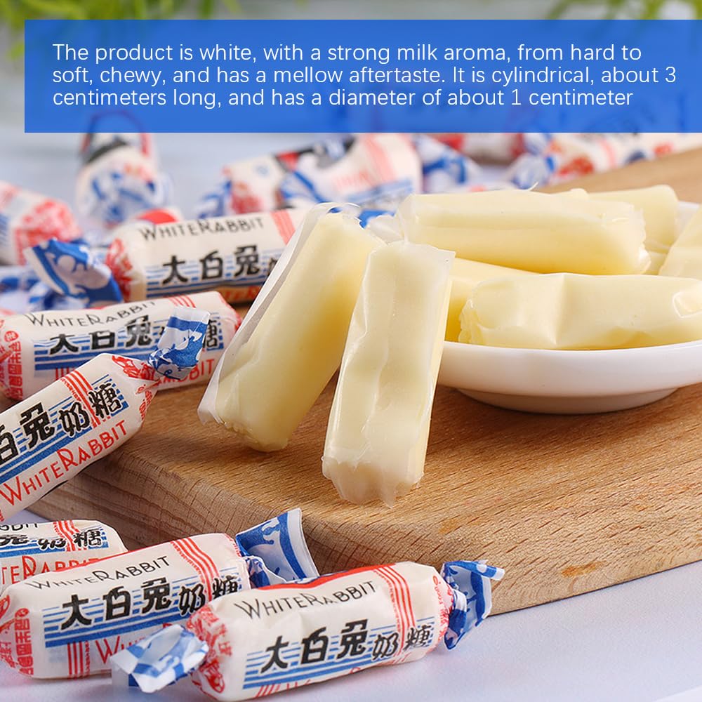 SIJIYUNLI White Rabbit Creamy Candy 8oz (227g) - Classic Milk Flavored Hard Toffee for Holidays, Gifts & Snacking