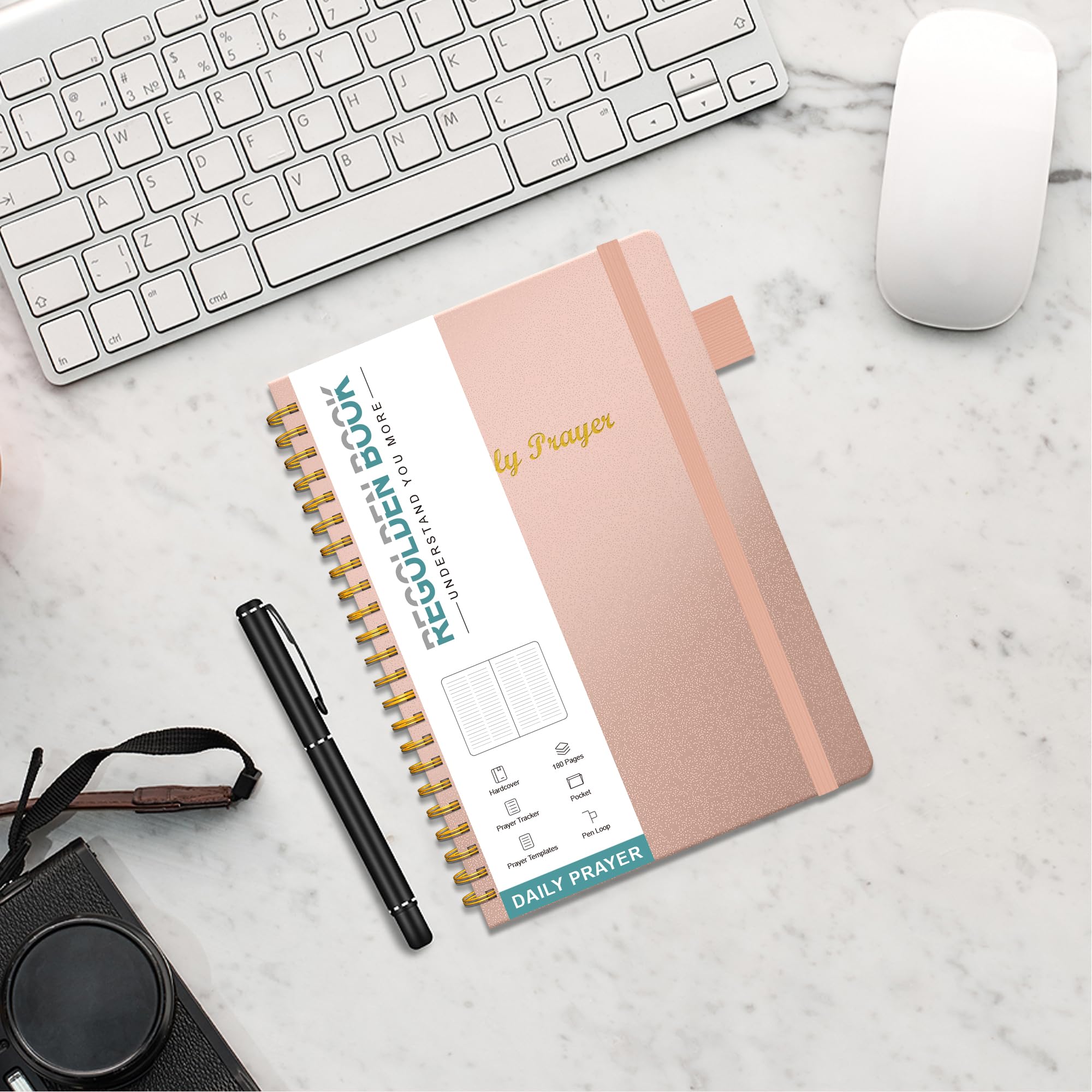 Christian Prayer Journal for Women - 6 Month Daily Devotional Notebook with Bible Verses & Inspirational Writing Prompts - 8.5x5.5