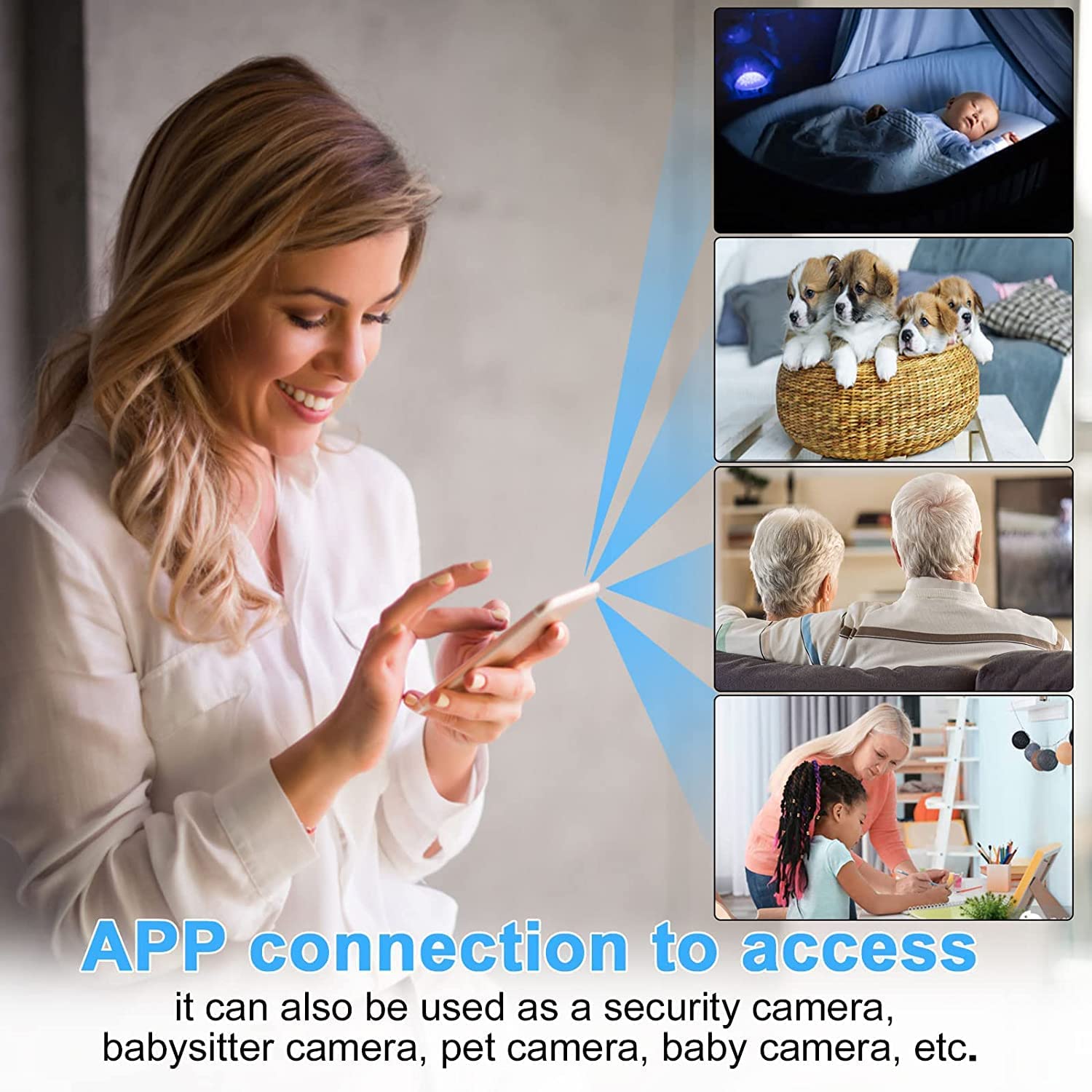 Hidden Camera WiFi 1080P HD - Mini Spy Camera with Motion Detection & Night Vision | Smart Home Security, Nanny Cam, Office Surveillance | App Control via Smartphone | No Battery Needed