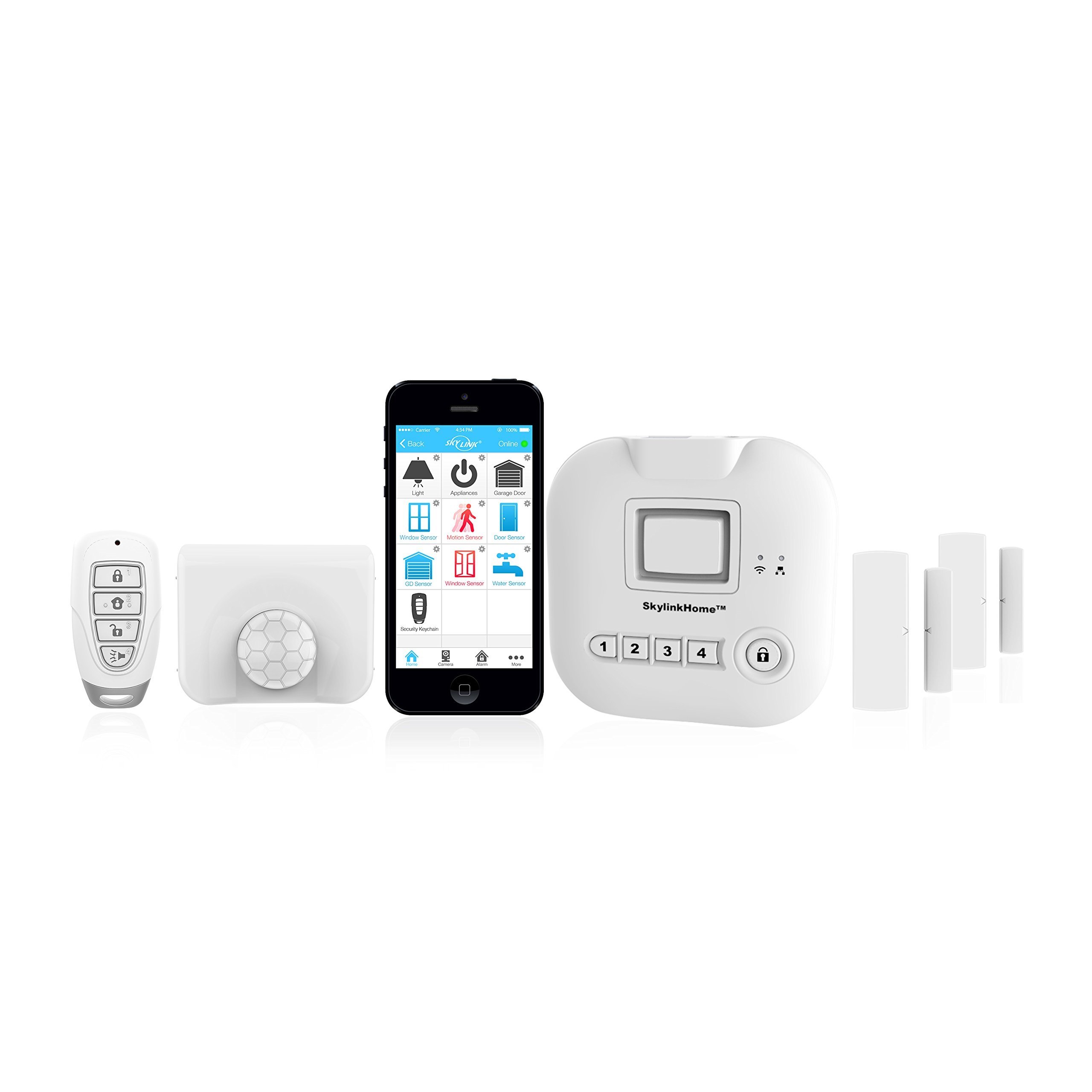 SK-200 SkylinkNet Wireless Alarm System - Home Security & Automation, No Monthly Fees, Works with iOS iPhone & Android Smartphones | Perfect for Home, Office & Business Security Monitoring