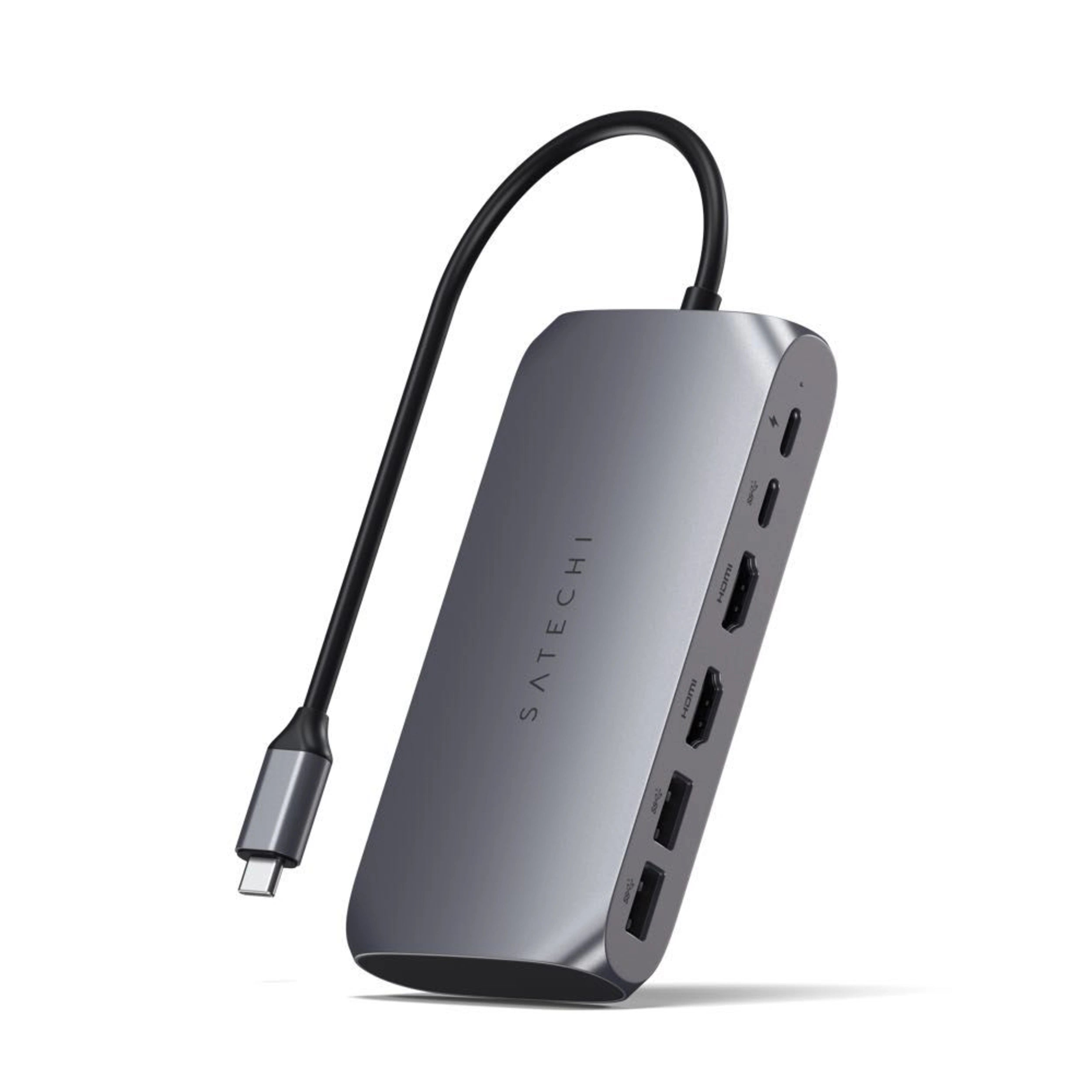 Satechi USB C Multimedia Adapter for MacBook Pro M1 - 6-in-1 Hub with 4K HDMI, USB 3.0, SD Card Reader, USB-C PD - Perfect for Home Office, Travel & Presentations