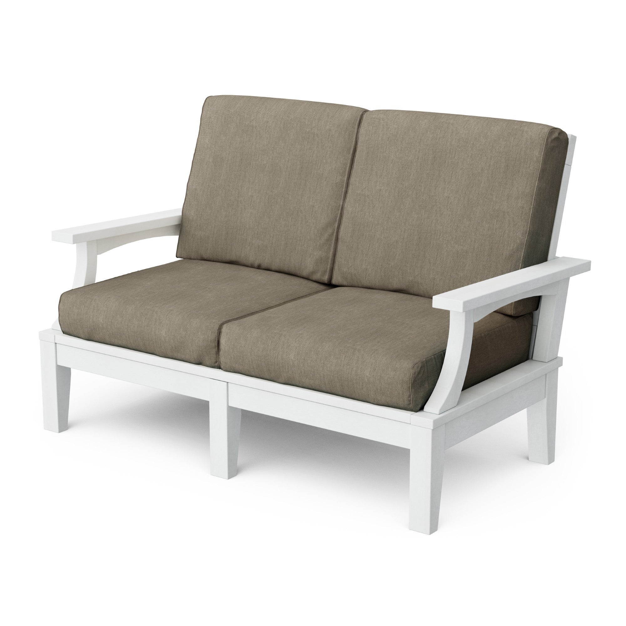 Heritage Deep Seating Love Seat Cushioned Sofa - Outdoor Patio Furniture for Garden, Poolside & Backyard Relaxation