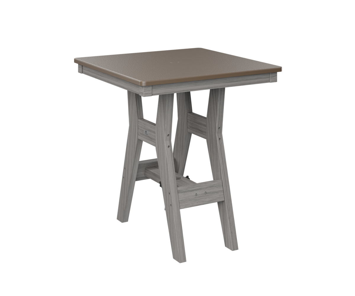 Berlin Gardens Harbor 28 Inch Square Bar Height Table - Outdoor Patio Dining & Entertaining for Backyard, Deck or Poolside