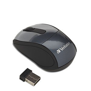 Verbatim VER97470 Wireless Mini Travel Mouse - Graphite | Portable & Ergonomic for Laptop, Notebook, Office & Home Use