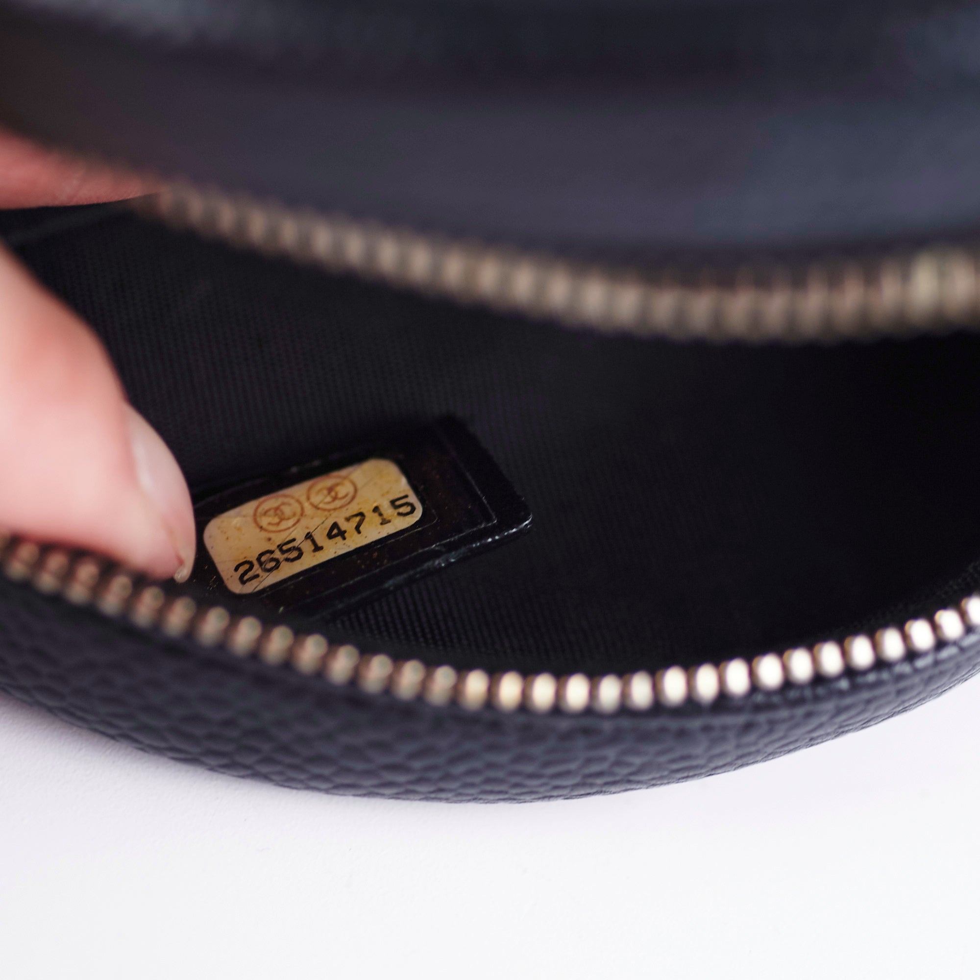 Chanel 19 Round Filigree Caviar Black Leather Handbag - Luxury Designer Shoulder Bag for Women | Perfect for Evening Events, Parties & Special Occasions