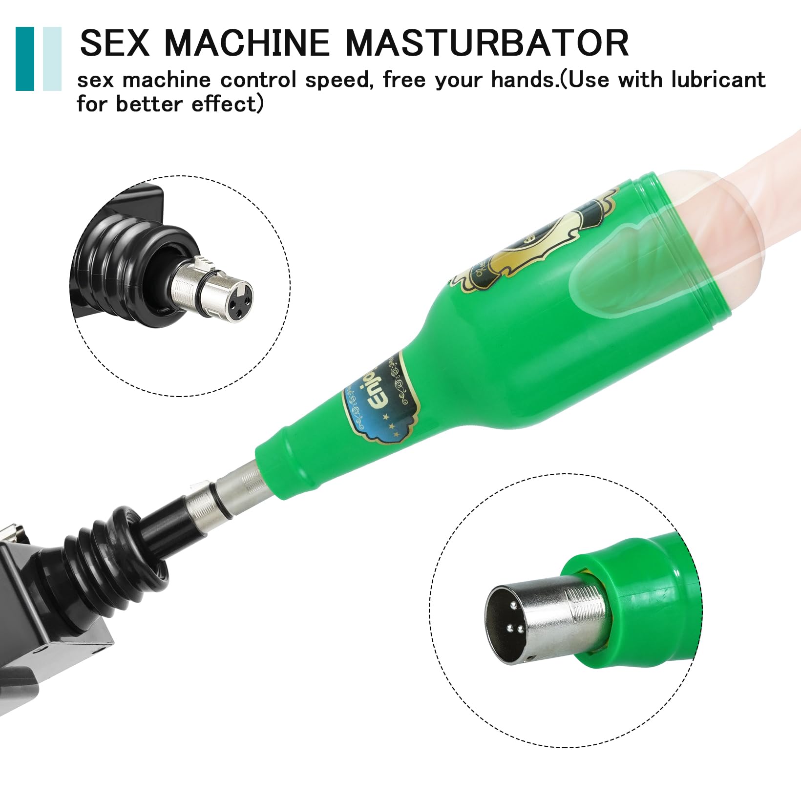 3XLR Thrusting Sex Machine with Male Masturbator Cup & Dildo Attachments - Automatic Love Machine for Men & Women - Suction Cup Adapter Sex Toy for Couples - Perfect for Solo Play, Couples Bonding & BDSM Exploration