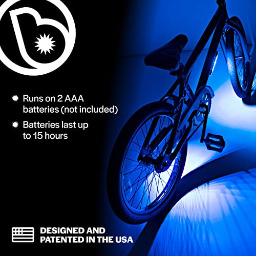 Brightz GoBrightz LED Bike Frame Light - 4 Modes Flashing/Constant Glow for Night Cycling Safety - Waterproof Bicycle Lights for Kids, Teens & Adults - Perfect for Commuting, Evening Rides & Outdoor Adventures