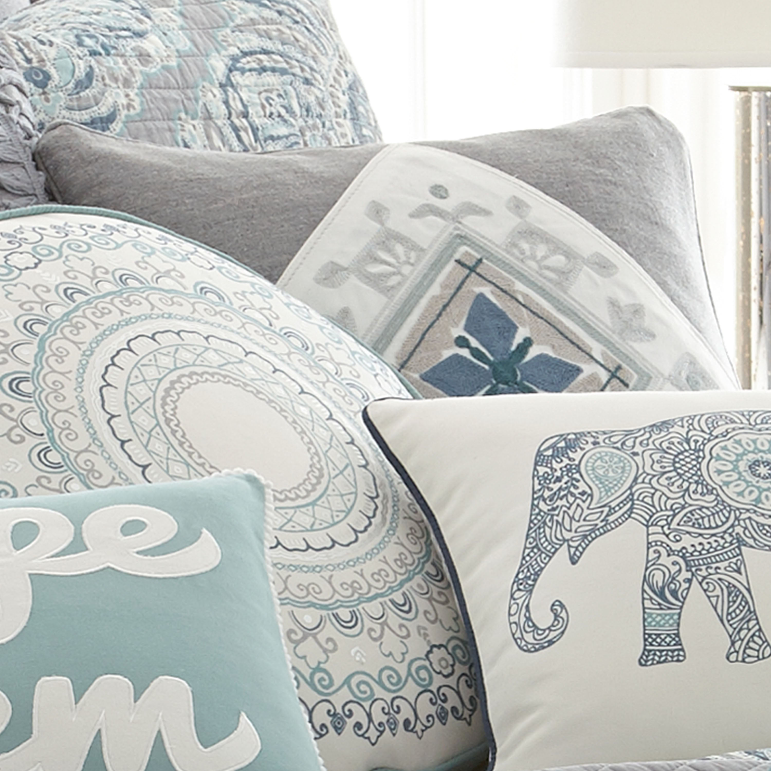 Tania Crewel Medallion Pillow - Handmade Boho Decorative Throw Pillow Cover for Sofa, Bed, Couch - Perfect for Living Room, Bedroom & Home Decor