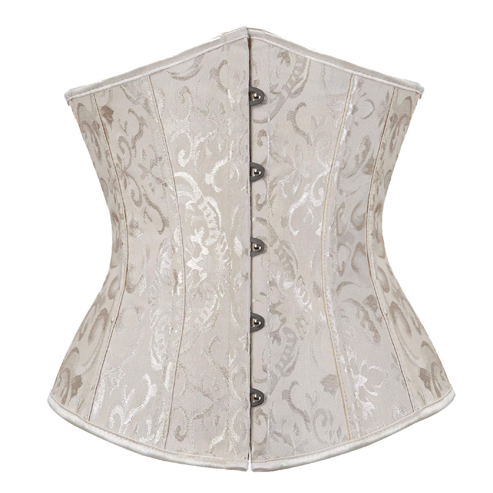 Kexle Fashion Women's Plus Size Floral Corset Shapewear - Sexy Boned Bustier for Curvy Women | Perfect for Valentine's Day, Date Night & Special Occasions