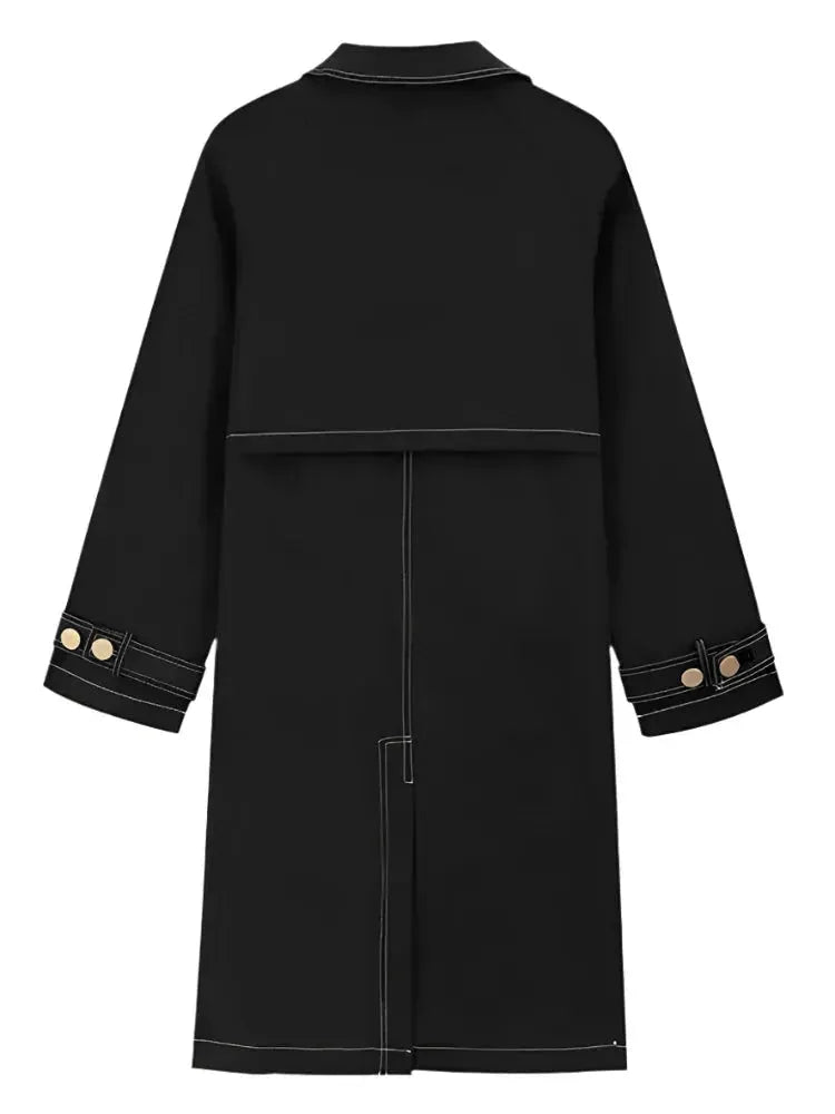 Men's Casual Loose Fit Double Breasted Trench Coat - Stylish Waterproof Overcoat for Fall & Winter | Perfect for Office, Dating & Outdoor Activities