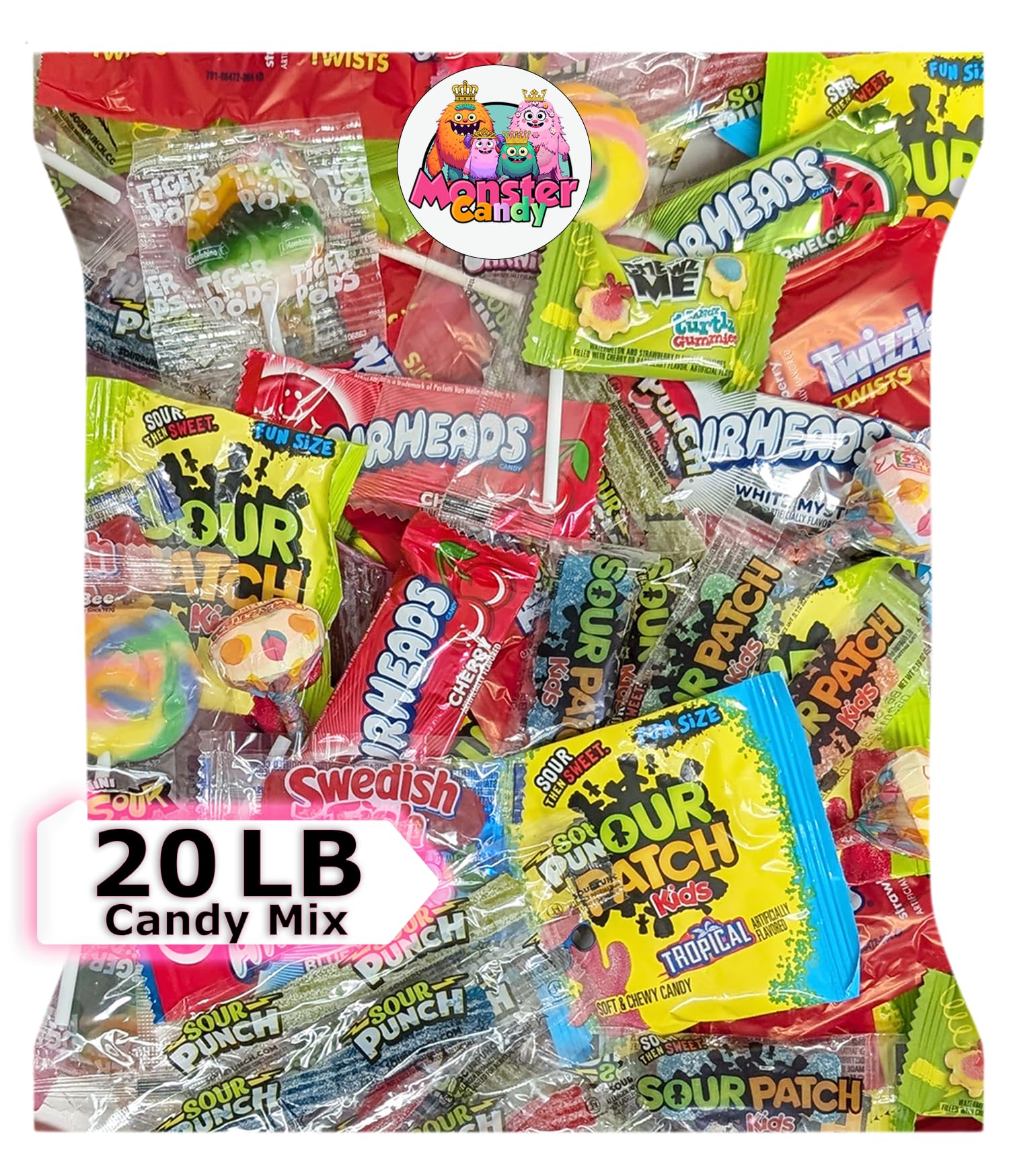 20 lb Bulk Party Favor Candy Mix - Individually Wrapped Variety Pack for Kids Goodie Bags, Birthday Parties & Parades - Assorted Bulk Candy for Party Stuffers & Events