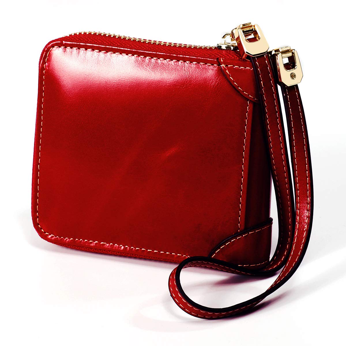 RFID Blocking Genuine Leather Women's Wallet - Small Zip Around Credit Card Holder & Wristlet Clutch Purse | Perfect for Everyday Use, Travel & Shopping