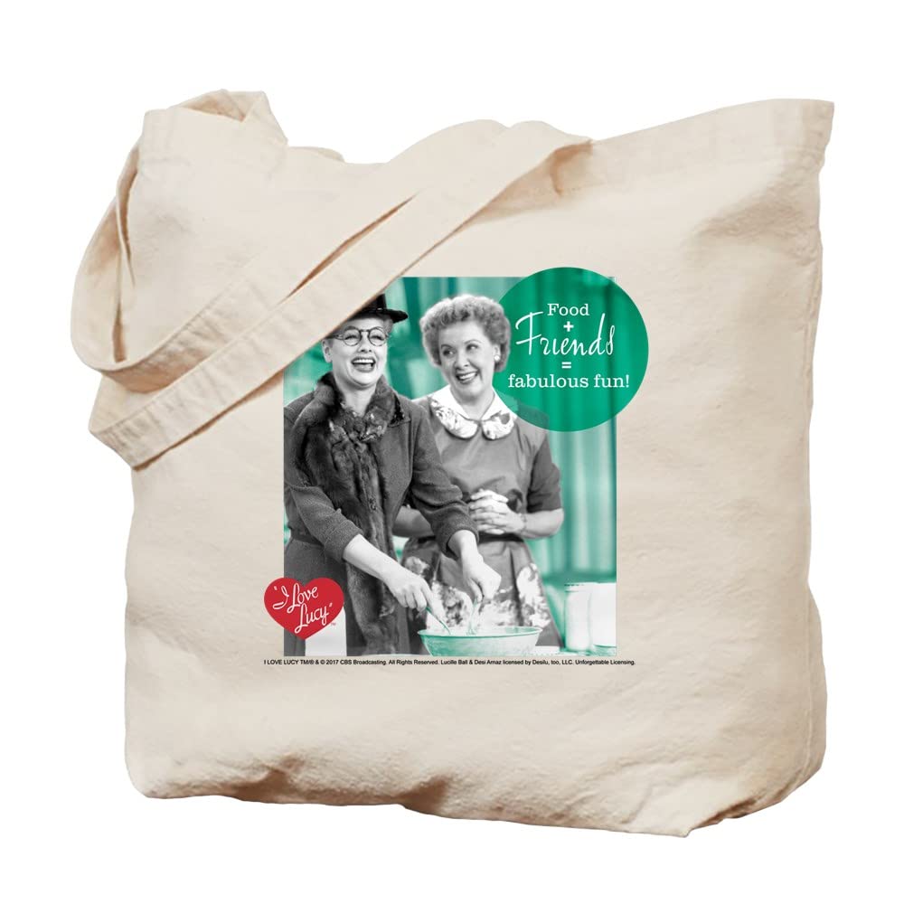 I Love Lucy Fabulous Fun Tote Bag - Natural Canvas Reusable Shopping Bag for Groceries, Beach & Everyday Use