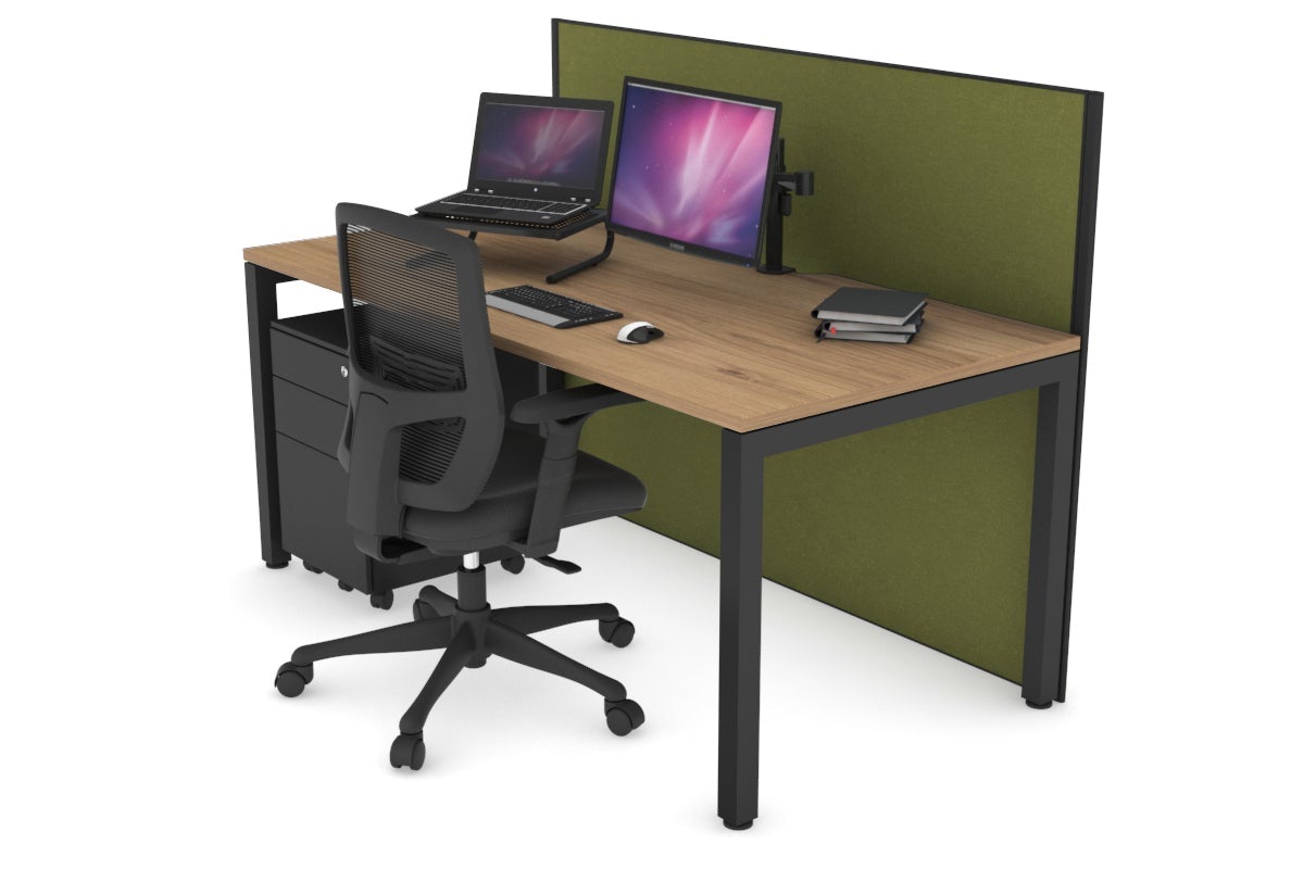 Horizon Quadro Square Legs Office Desk - 1400L x 800W Modern Workstation with Cable Management | Perfect for Home Office, Study Room & Workspace Organization