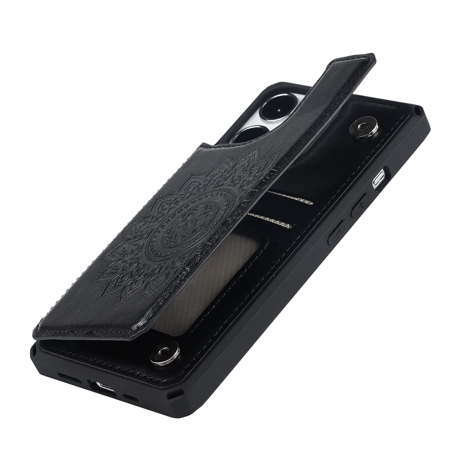 RFID Blocking PU Leather Wallet Case for iPhone 13 Pro (6.1