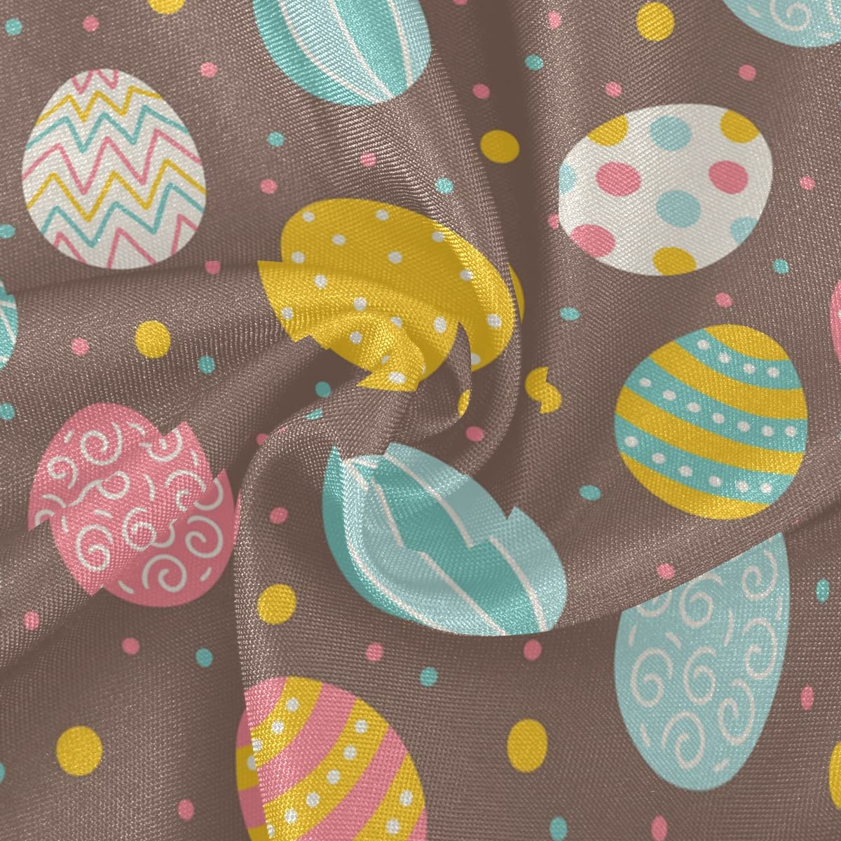 60 Inch Round Tablecloth - Floral Easter Egg Design for Dining, Kitchen, Wedding & Party Decor - Machine Washable Polyester Fabric - Perfect for Holiday Gatherings, Easter Brunch & Special Occasions