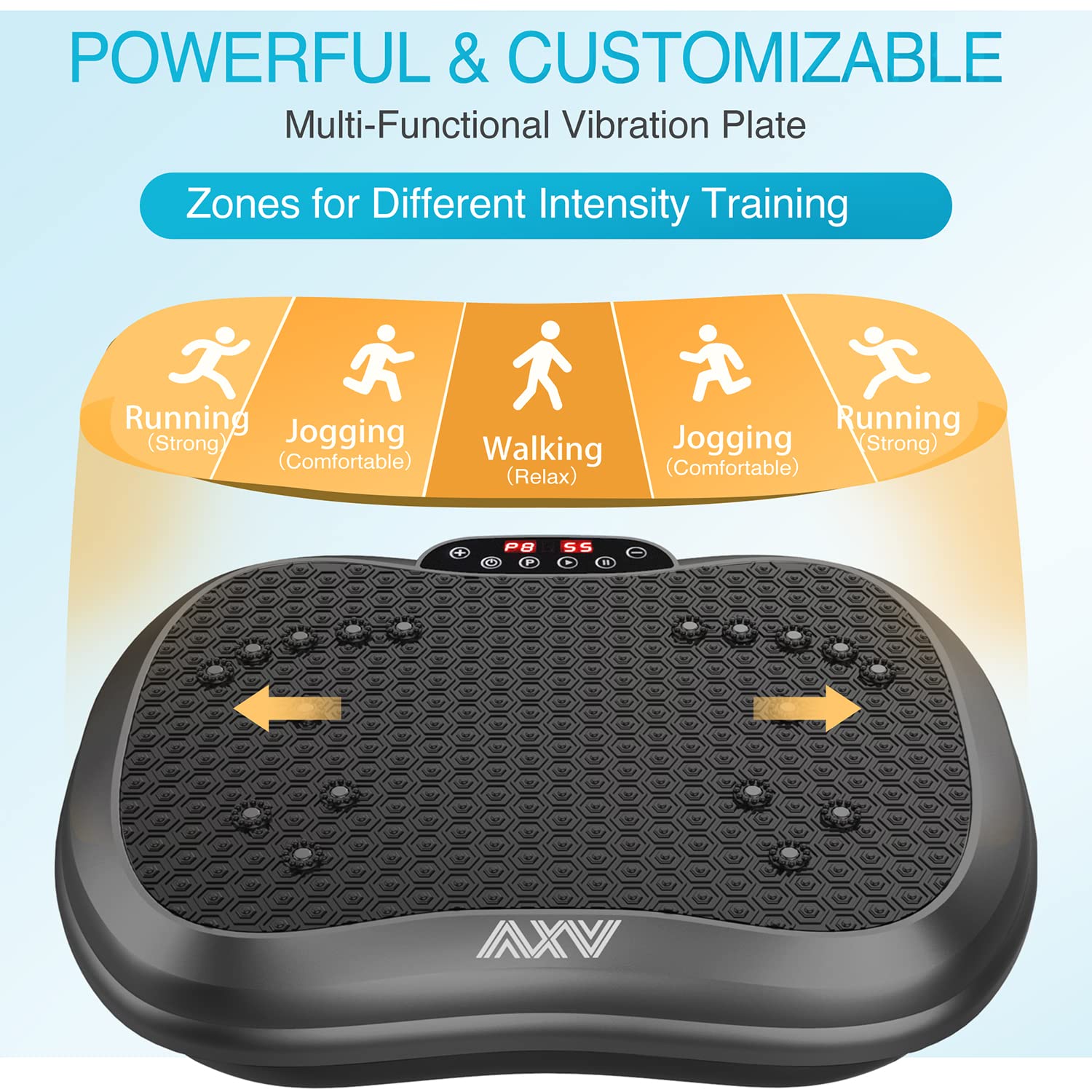 AXV Portable Vibration Plate Exercise Machine - Whole Body Workout Platform for Weight Loss, Toning & Lymphatic Drainage | Mini Vibrating Fitness Equipment for Home Gym, Wellness & Body Shaping | Perfect for Small Spaces, Post-Workout Recovery & Low-Impact Training