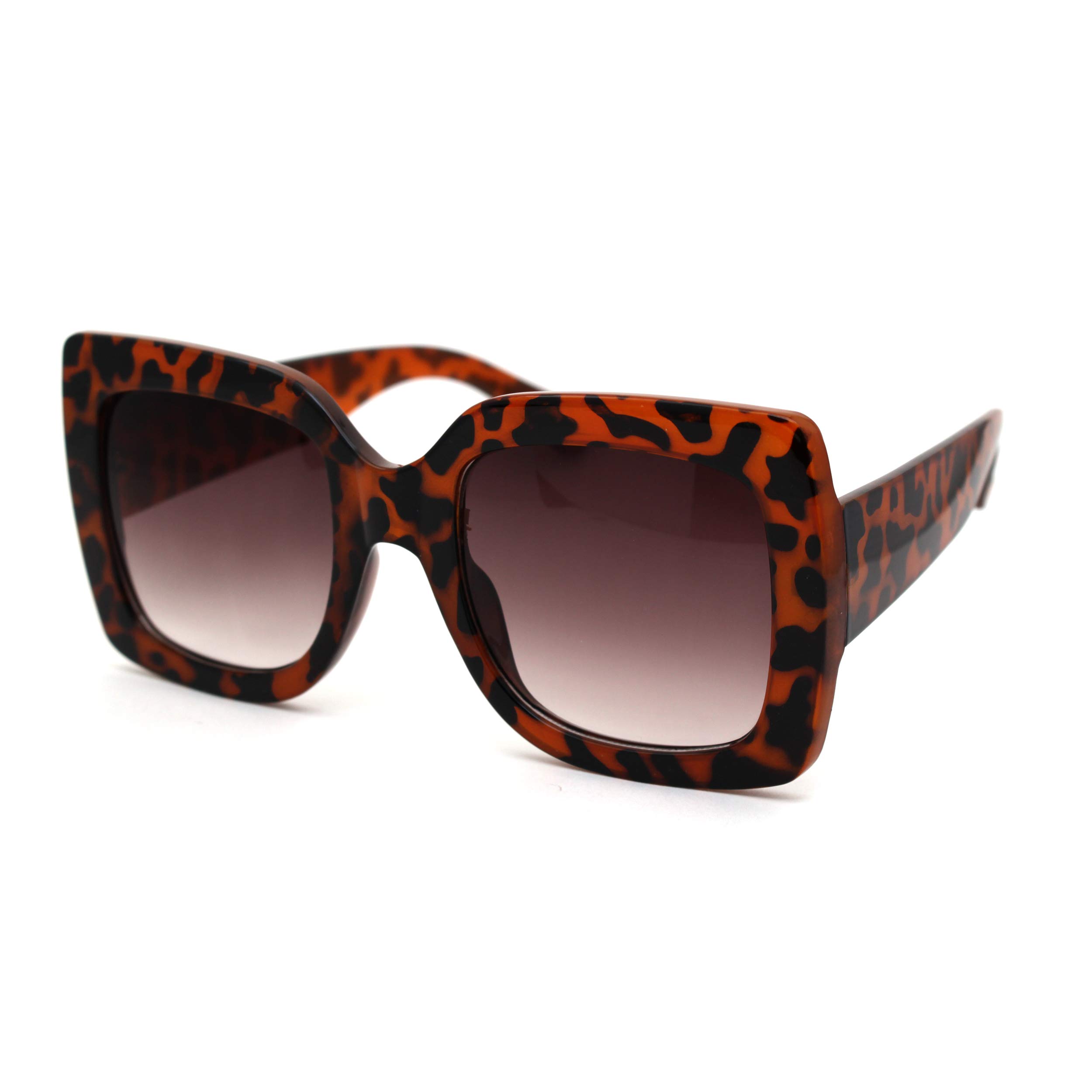 Women's Stylish Rectangular Thick Plastic Butterfly Sunglasses - UV Protection, Trendy & Lightweight for Summer, Beach, and Outdoor Activities