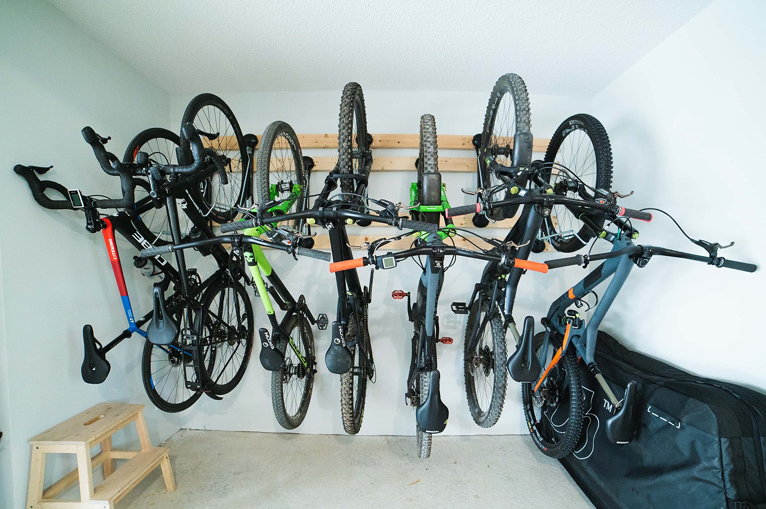 Steadyrack Bike Rack - Heavy Duty Wall Mounted Bike Storage for Mountain, Road & Kids Bikes | Space Saving Solution for Garage, Home & Bike Park | Perfect for Indoor & Outdoor Cycling Enthusiasts