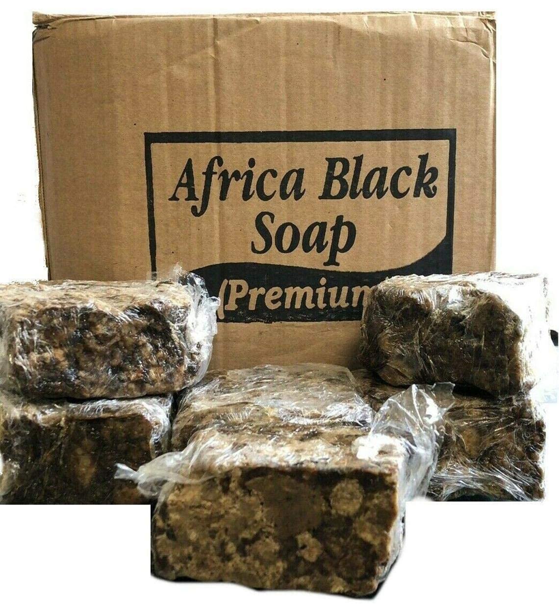 10 lb Raw African Black Soap - 100% Pure Natural Organic from Ghana | Body Wash, Face Cleanser & Hair Care | Bulk Soap for Sensitive Skin, Acne Treatment & Eczema Relief (Great for Spa, Home & Travel Use)