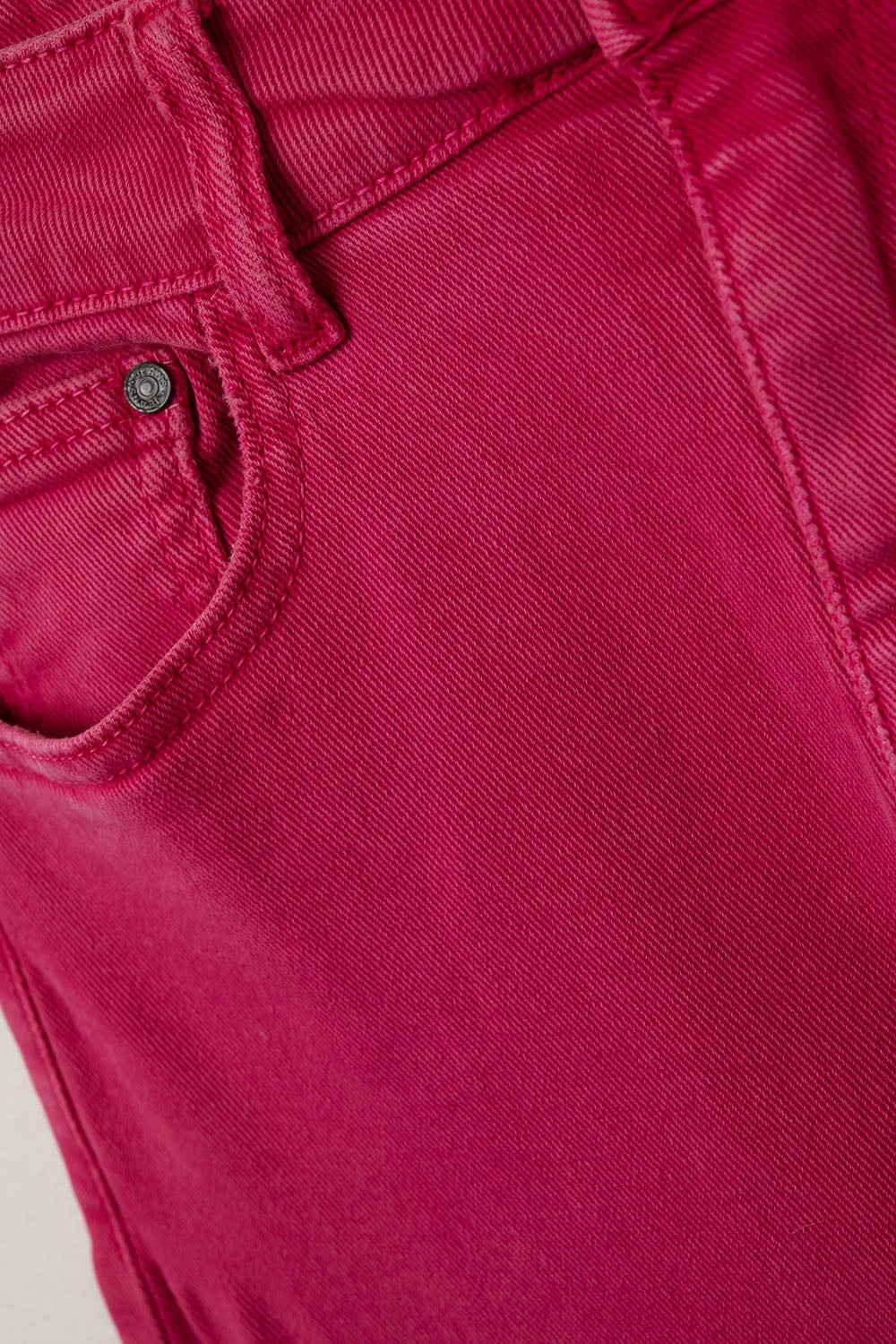Magenta High-Waisted Straight Leg Pants with Short Hem - Perfect for Office Wear, Casual Outings & Date Nights