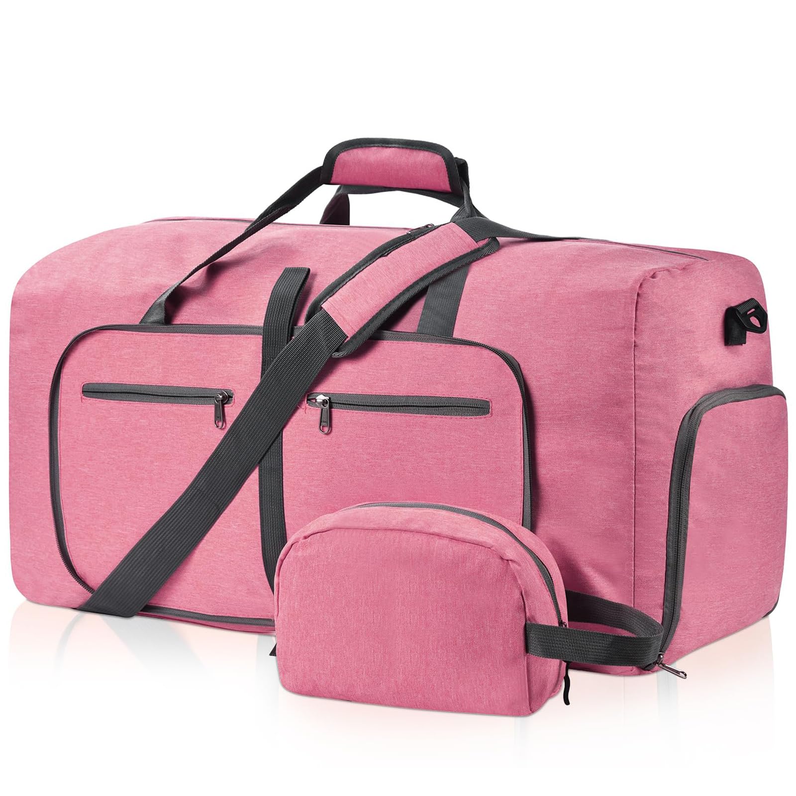 Felipe Varela Foldable Waterproof Duffle Bag with Shoes Compartment & Adjustable Strap - Lightweight Travel Duffel for Men & Women - Perfect for Gym, Weekend Trips & Airplane Carry-On