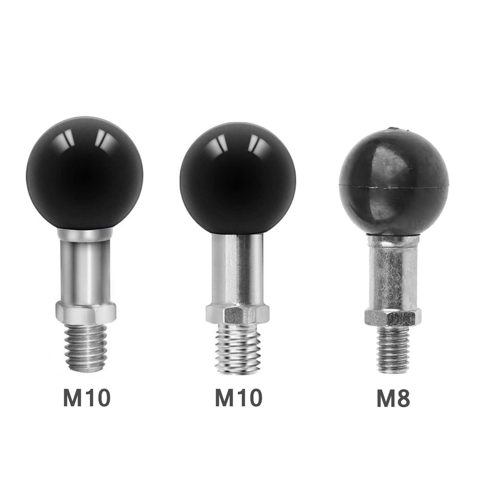 Haveratio 25mm Aluminum Alloy Ball Head Adapter with M10 Screw - RAM Mount Compatible Motorcycle Phone Holder for Car, Bike & ATV - Durable Bracket Stand for GPS, Camera & Mobile Devices