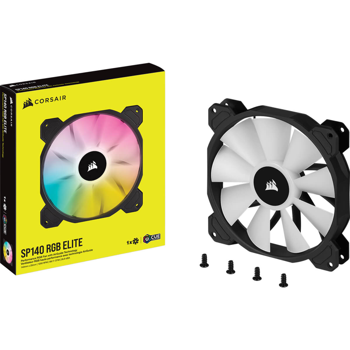 Corsair iCUE SP140 RGB ELITE High Performance 140mm PWM PC Cooling Fan - Single Pack - Perfect for Gaming PCs, Workstations & PC Case Cooling