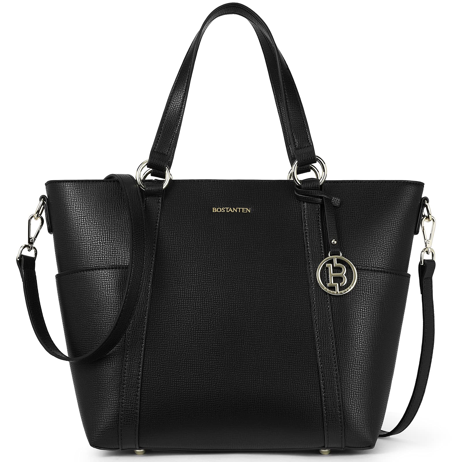 BOSTANTEN Genuine Leather Tote Bag for Women - Stylish Shoulder Purse Handbag | Perfect for Work, Travel & Everyday Use