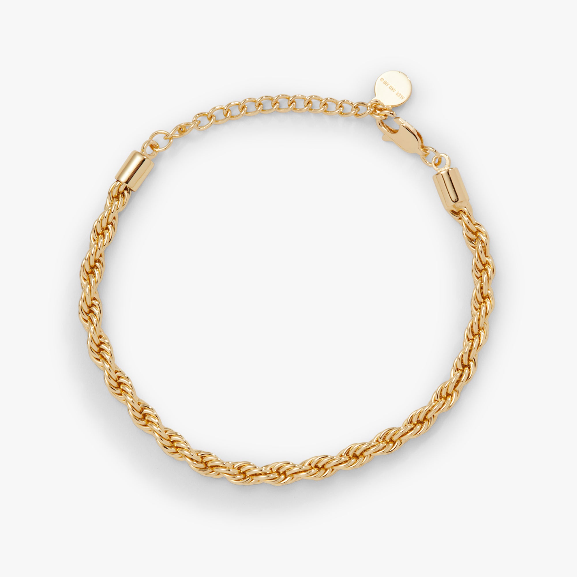 French Rope Chain Bracelet for Women - 14K Gold Plated Stainless Steel Jewelry - Elegant Gift for Birthday, Anniversary & Valentine's Day - Perfect for Everyday Wear & Special Occasions