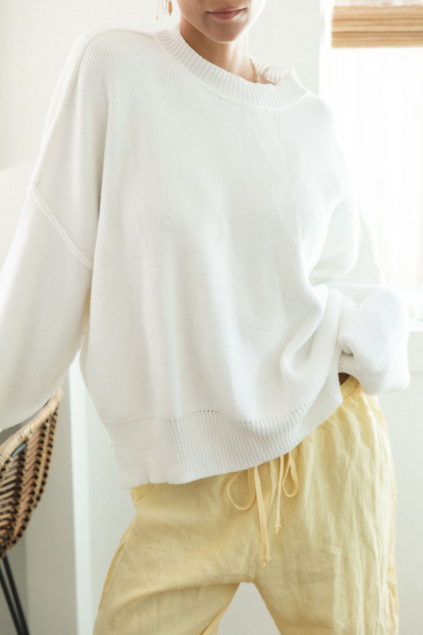 Chloé Oversized Knit Sweater for Women | Soft Chunky Cable Knit Pullover | Winter Warm Casual Wear | Perfect for Holiday Parties & Cozy Nights