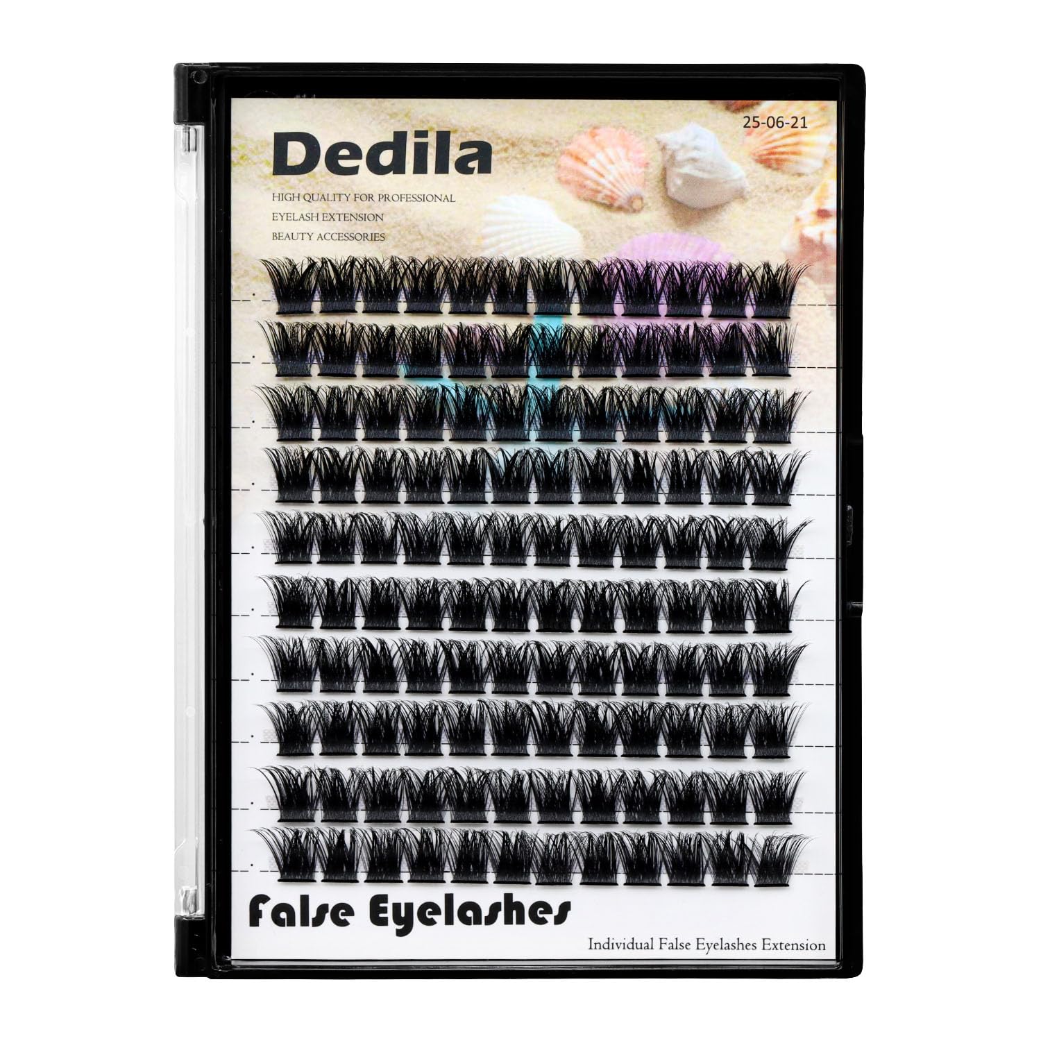 120 Clusters Individual False Eyelashes - D Curl 5D Volume Lashes Extensions, Handmade Black Eyelashes with Wide Stem & Thick Base (16mm) | Soft, Lightweight & Dramatic Look for Women & Girls | Perfect for Parties, Weddings, Date Nights & Special Occasions