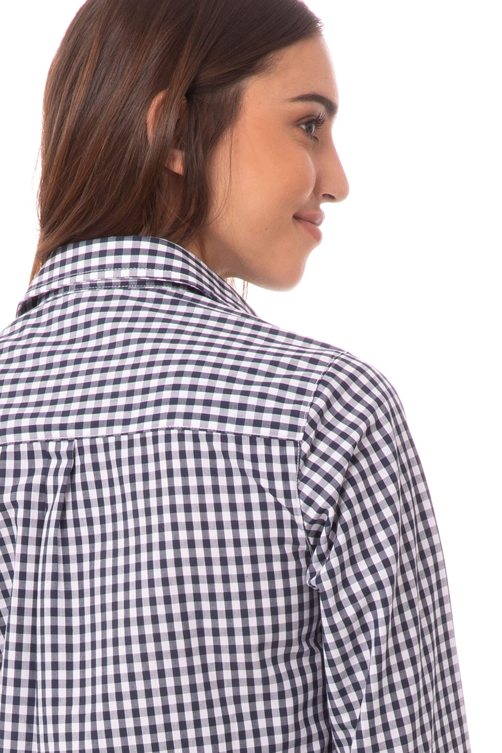 Chef Works Custom Embroidered Women's Gingham Dress Shirt - Professional Kitchen Uniform & Stylish Culinary Apparel for Chefs & Restaurant Staff