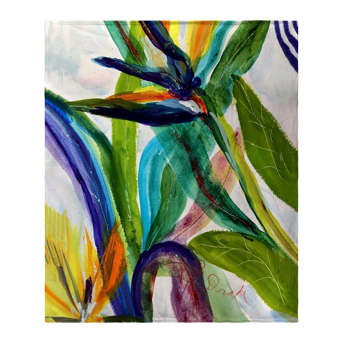 Betsy Drake Teal Paradise II Throw Blanket - Soft & Cozy Decorative Throw for Sofa, Bed, or Couch - Perfect for Home Decor, Gifts & Cozy Nights
