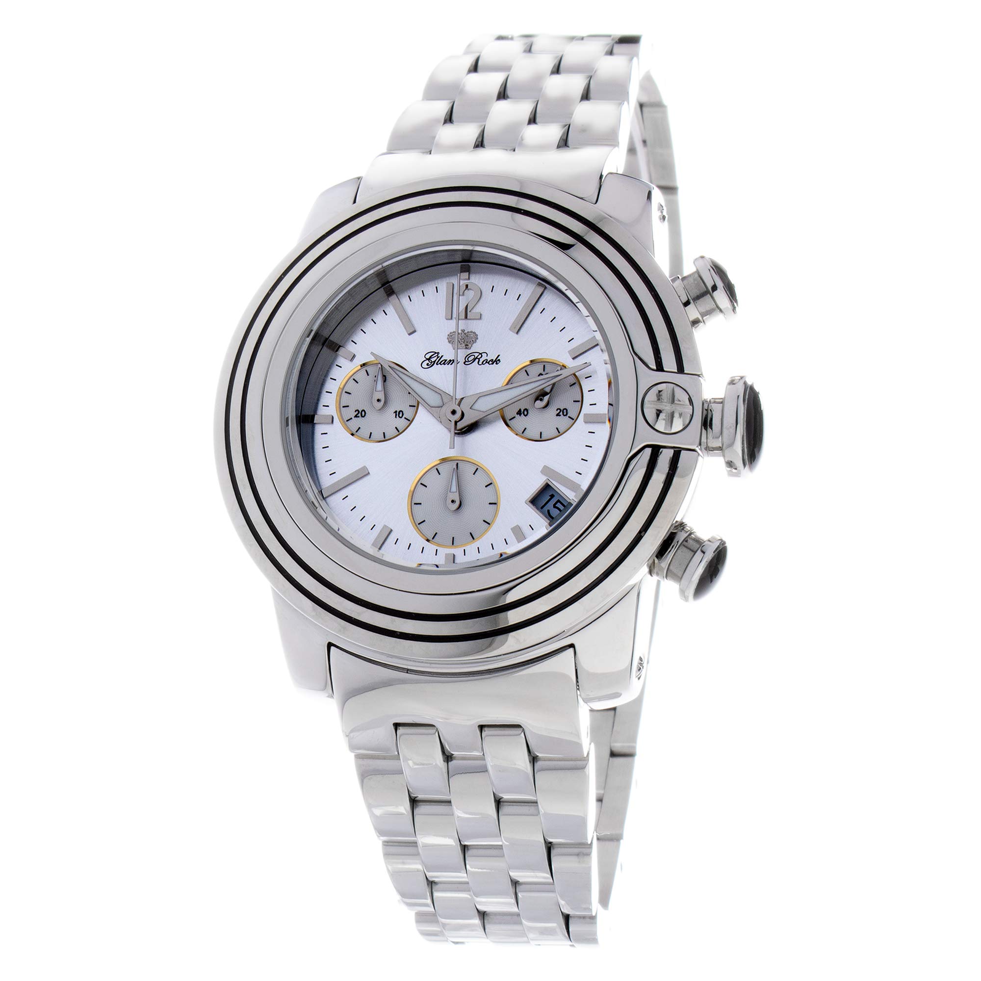 Glam Rock Stainless Steel Silver Watch for Women - Elegant & Durable Timepiece for Everyday Wear, Office, and Special Occasions