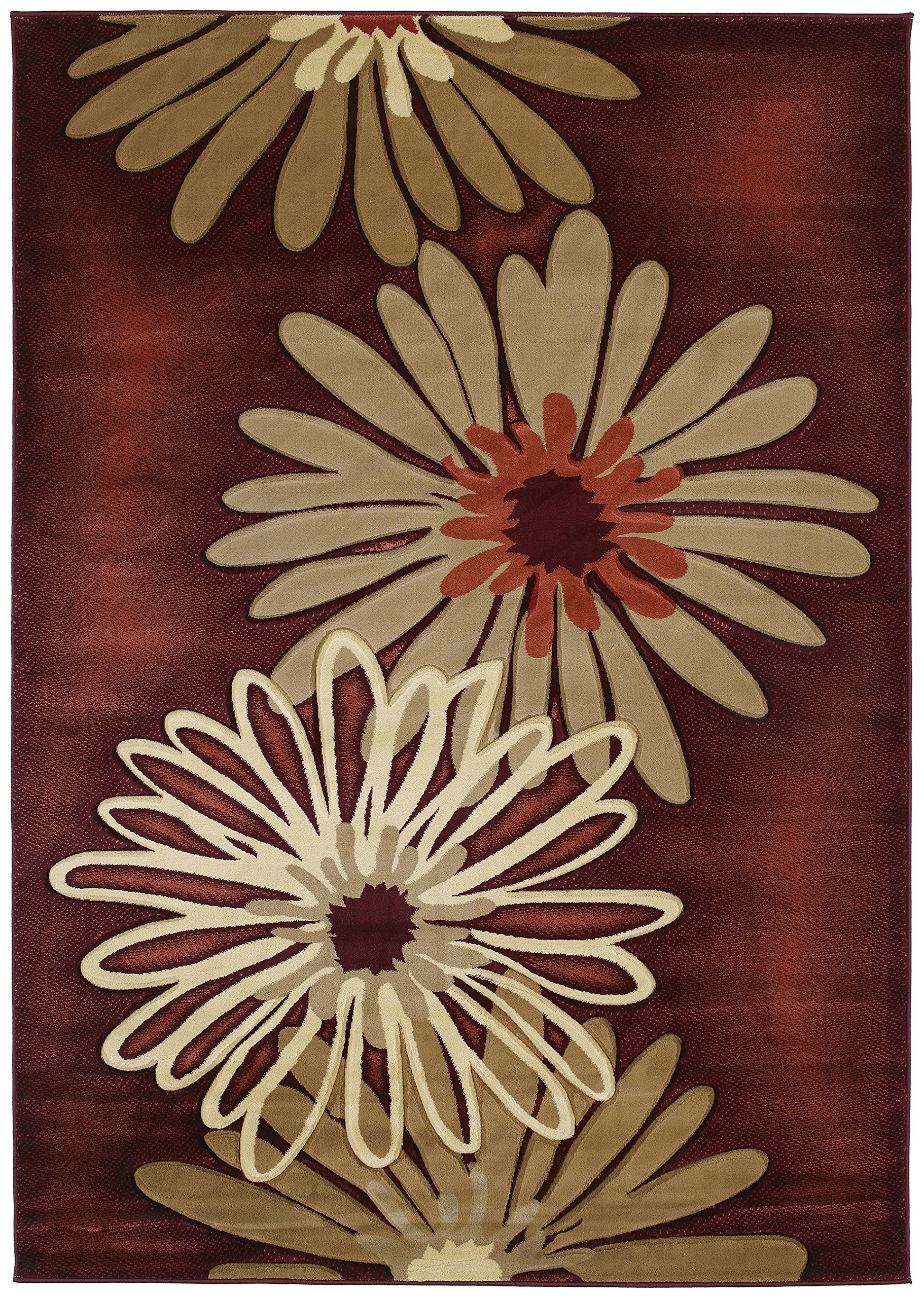 United Weavers Contours Dahlia Runner Rug - Terracotta 2'7
