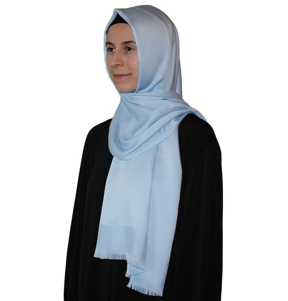 Aker Solid Shawl 1002SLK 923 Baby Blue - Lightweight Womens Wrap Scarf for Office, Travel & Casual Outfits