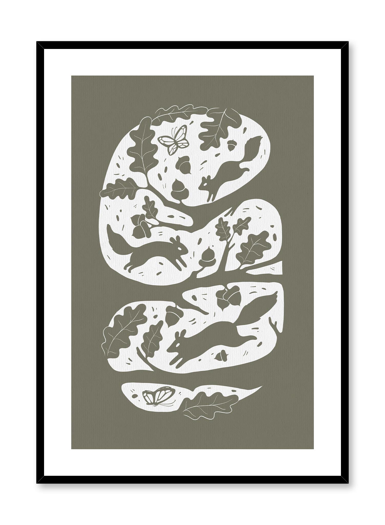 Branch Hopping Wall Art Poster - Nature Inspired Decor for Living Room, Bedroom & Office - Perfect for Home Decor & Gifts