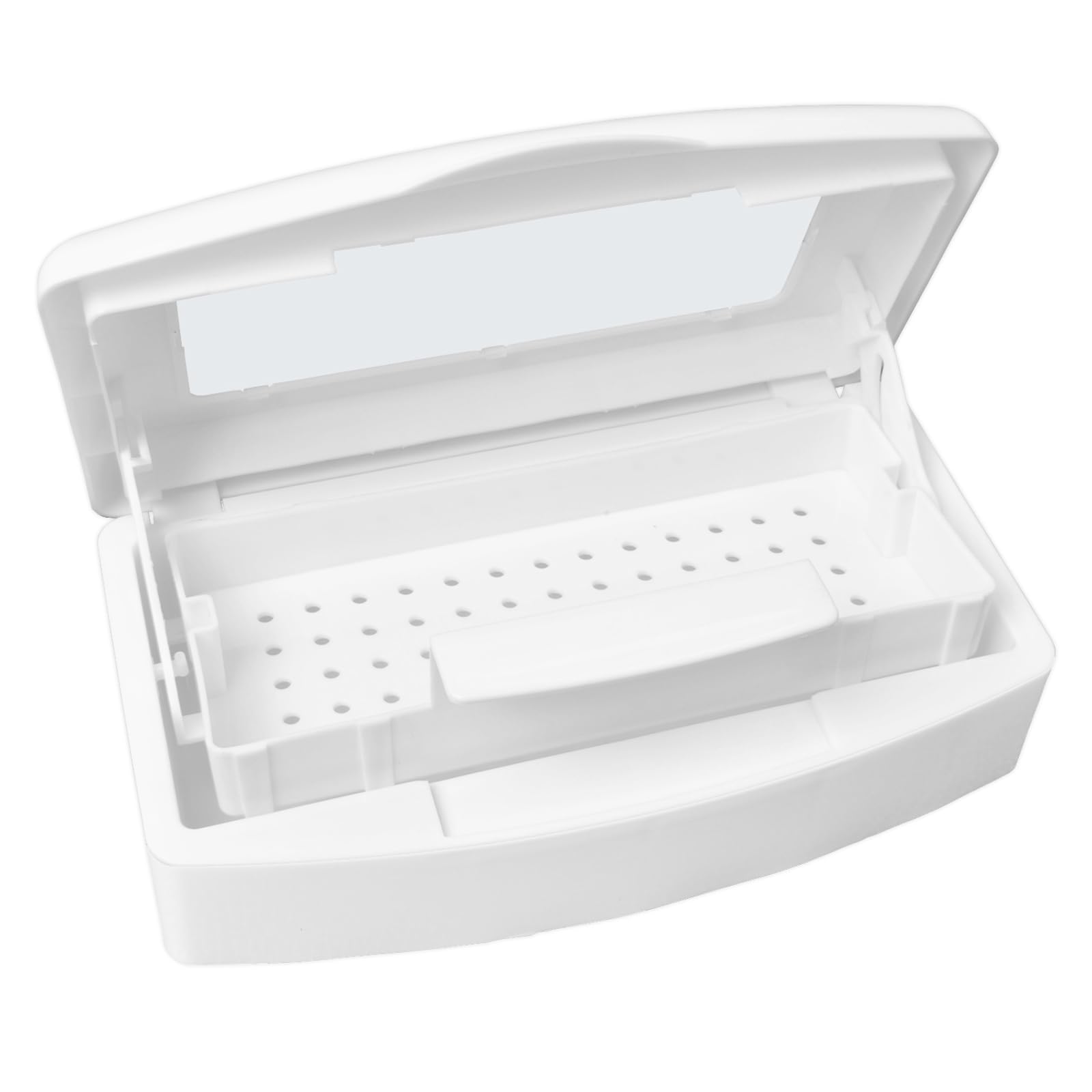 Professional Nail Tool Sterilizer Box - UV Sanitizer for Tweezers, Eyelash Extensions & Manicure Tools | Portable Disinfection Tray for Salons, Spas & Home Use | Perfect for Estheticians & Nail Technicians